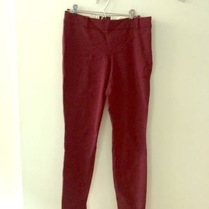 J crew work pant burgundy - size 2
